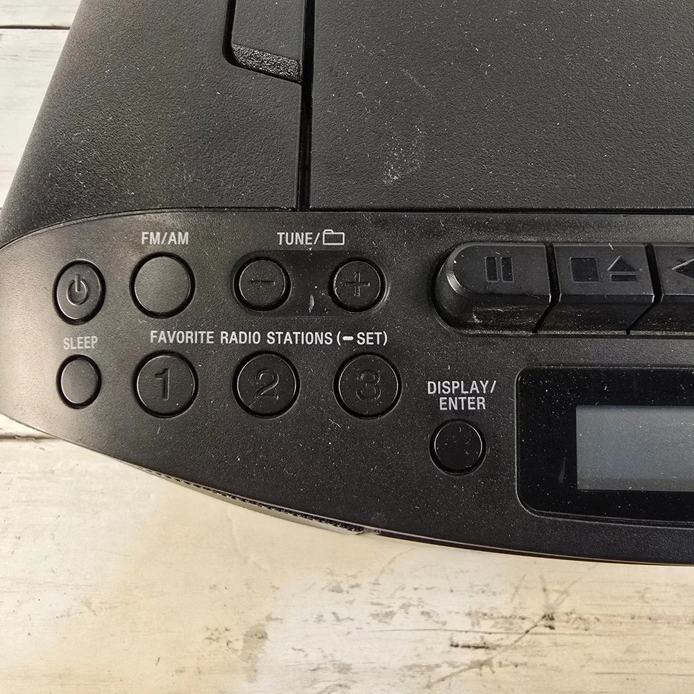 TESTED Sony CFD-S70 Portable CD Player Cassette Radio Boombox Black Mega Bass